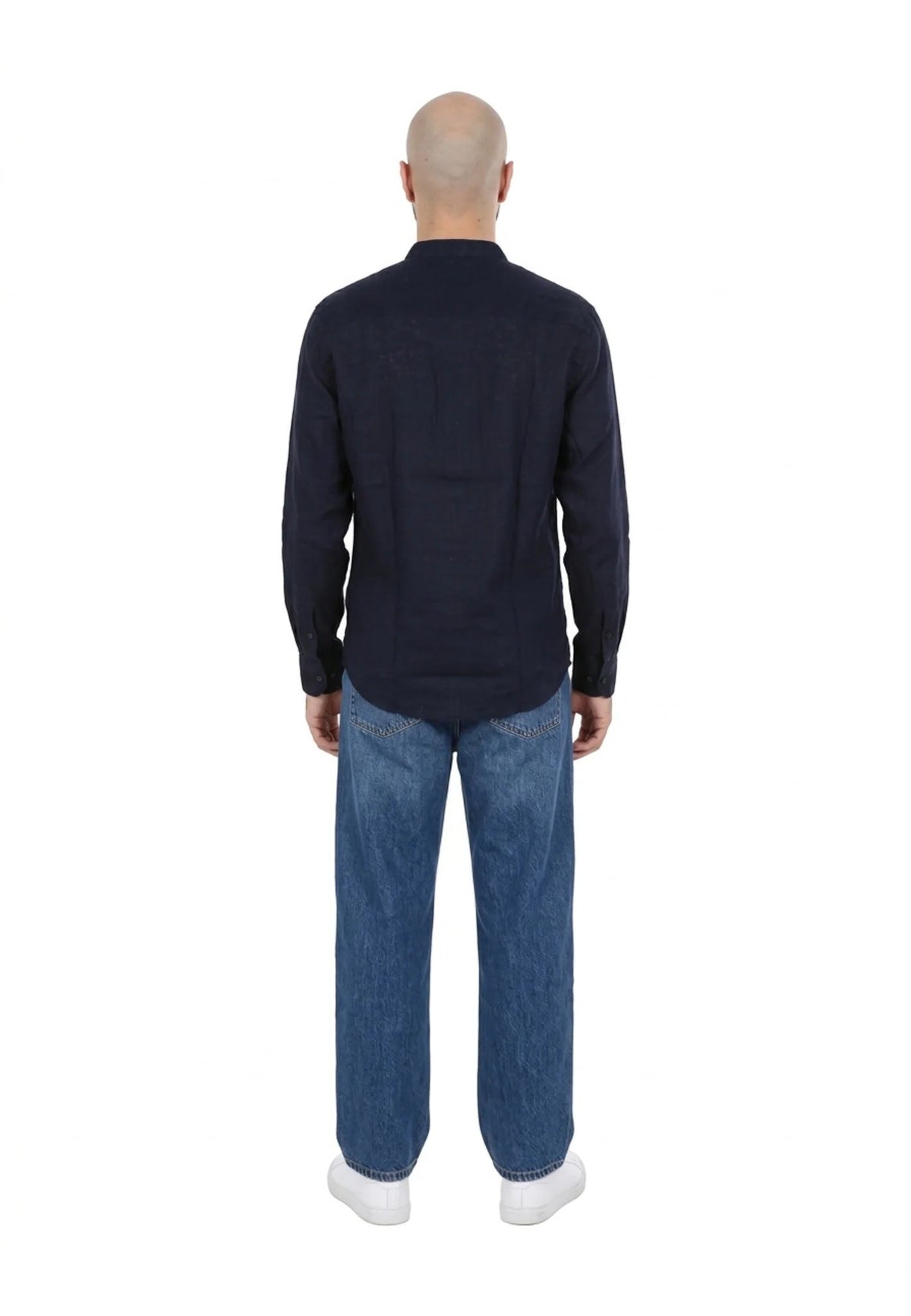 SSEINSE Ανδρικό Πουκάμισο Λινό Μπλέ Regular Fit SEINSE-CE1082SS BLUE NAVY 1822597