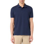 TRUSSARDI Ανδρικό T-Shirt Polo Βαμβάκι/Ελαστάνη Μπλέ Regular Fit MTP01J90/034-INK BLUE/U285 BLUE BARI 1824484