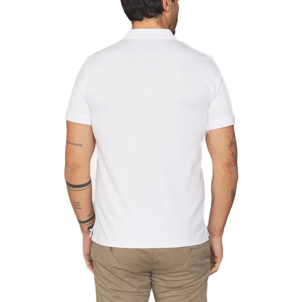 TRUSSARDI Ανδρικό T-Shirt Polo Βαμβάκι/Ελαστάνη Λευκό Regular Fit MTP01J90/001-OPTICAL WHIT 1824484