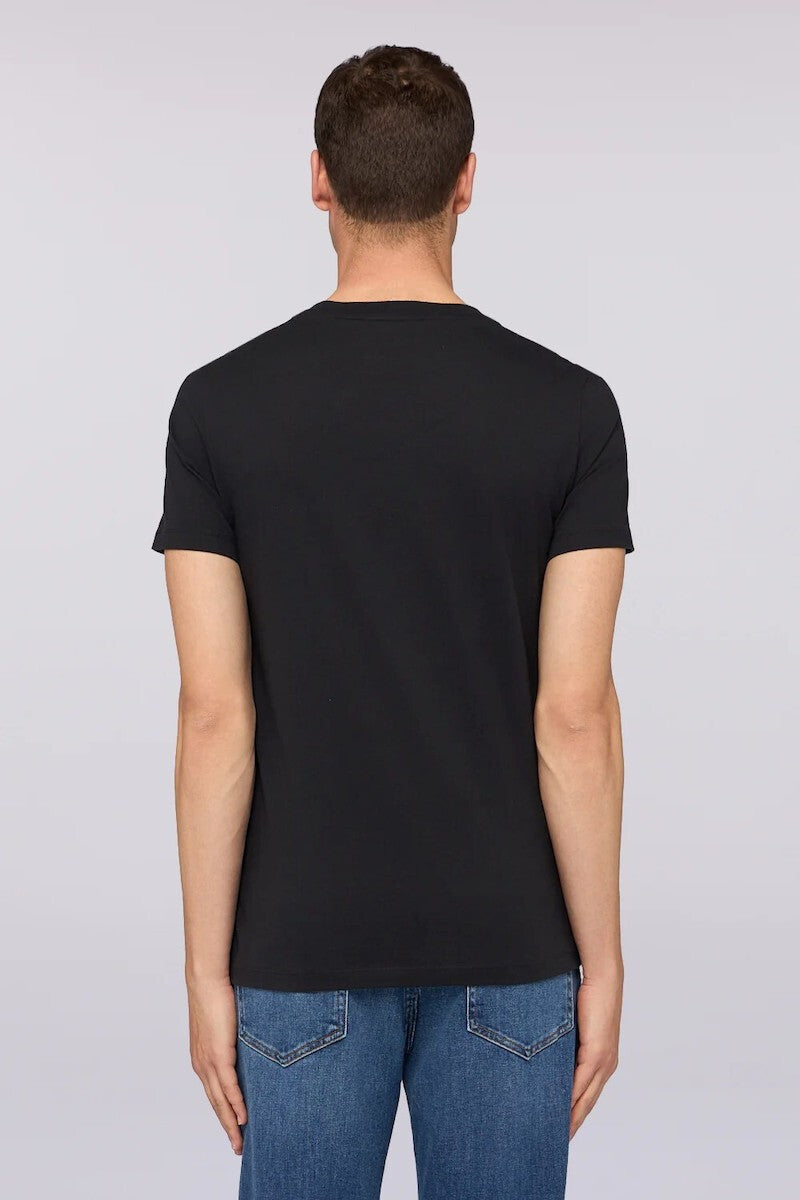 TRUSSARDI Ανδρικό T-Shirt Βαμβάκι/Ελαστάνη Μαύρο Slim Fit MTS01J01/033-BLACK/K299 BLACK MILANO 1824481