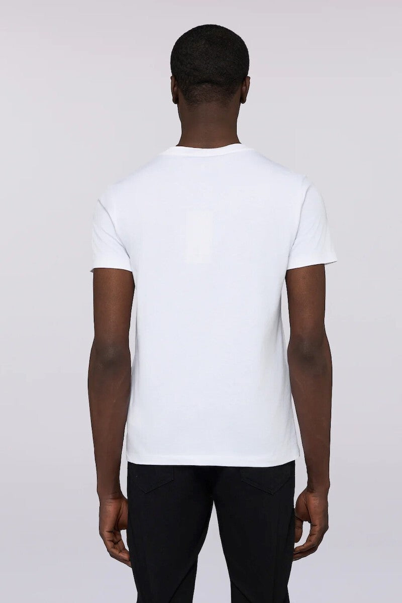 TRUSSARDI Ανδρικό T-Shirt Βαμβάκι/Ελαστάνη Λευκό Slim Fit MTS01J01/001-WHITE/W001 WHITE SIRACUSA 1824481