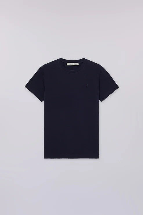 TRUSSARDI Ανδρικό T-Shirt Βαμβάκι/Ελαστάνη Μπλέ Slim Fit MTS01J01/034-NAVY BLUE / U280 BLUE GENOA 1824481