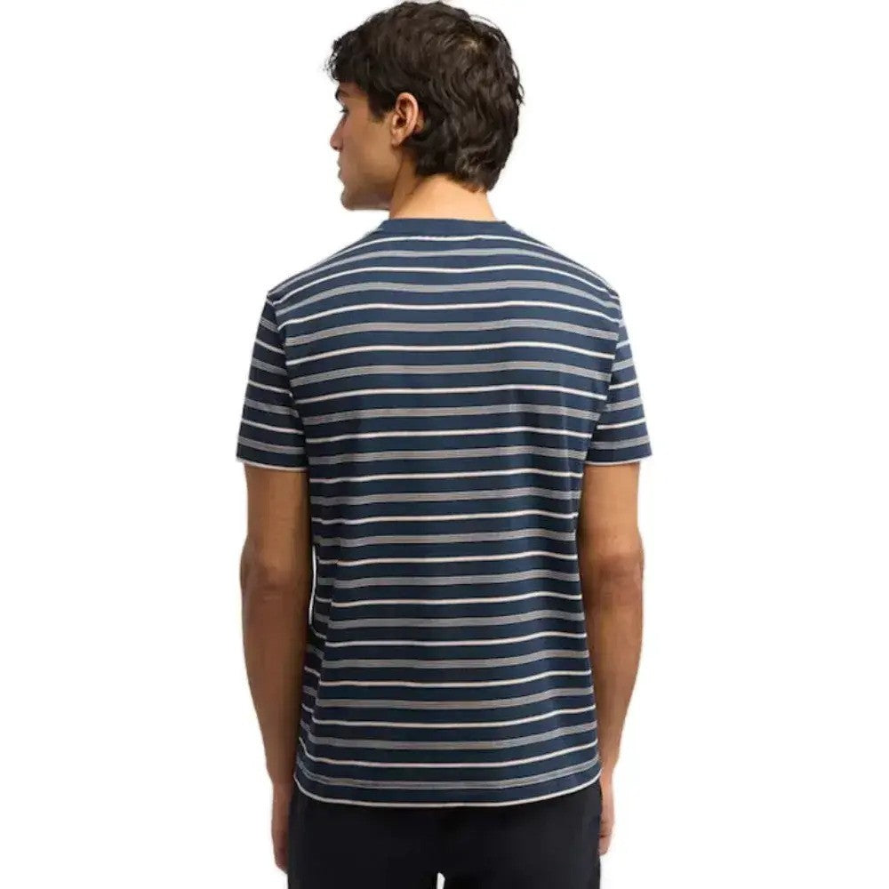 TRUSSARDI Ανδρικό T-Shirt Βαμβάκι/Ελαστάνη Πολύχρωμο Regular Fit MTS08J00/0JA-NAVY+LT. GRE 1824494
