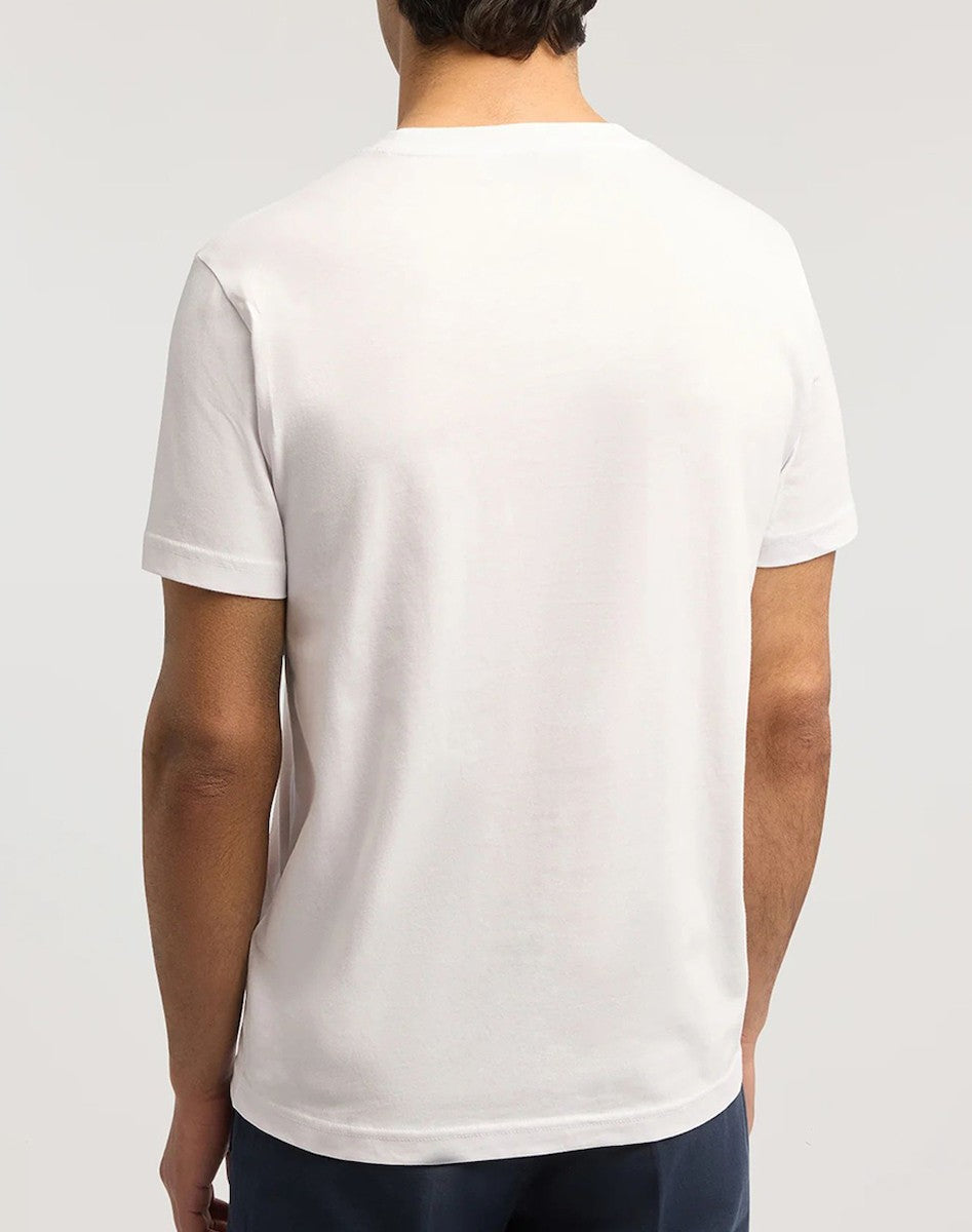 TRUSSARDI Ανδρικό T-Shirt Βαμβάκι/Ελαστάνη Λευκό Regular Fit MTS14J02/001-OPTICAL WHIT 1824490