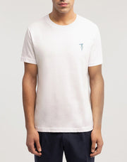 TRUSSARDI Ανδρικό T-Shirt Βαμβάκι/Ελαστάνη Λευκό Regular Fit MTS14J02/001-OPTICAL WHIT 1824490