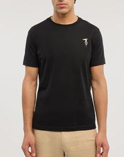 TRUSSARDI Ανδρικό T-Shirt Βαμβάκι/Ελαστάνη Μαύρο Regular Fit MTS14J02/033-BLACK 1824490