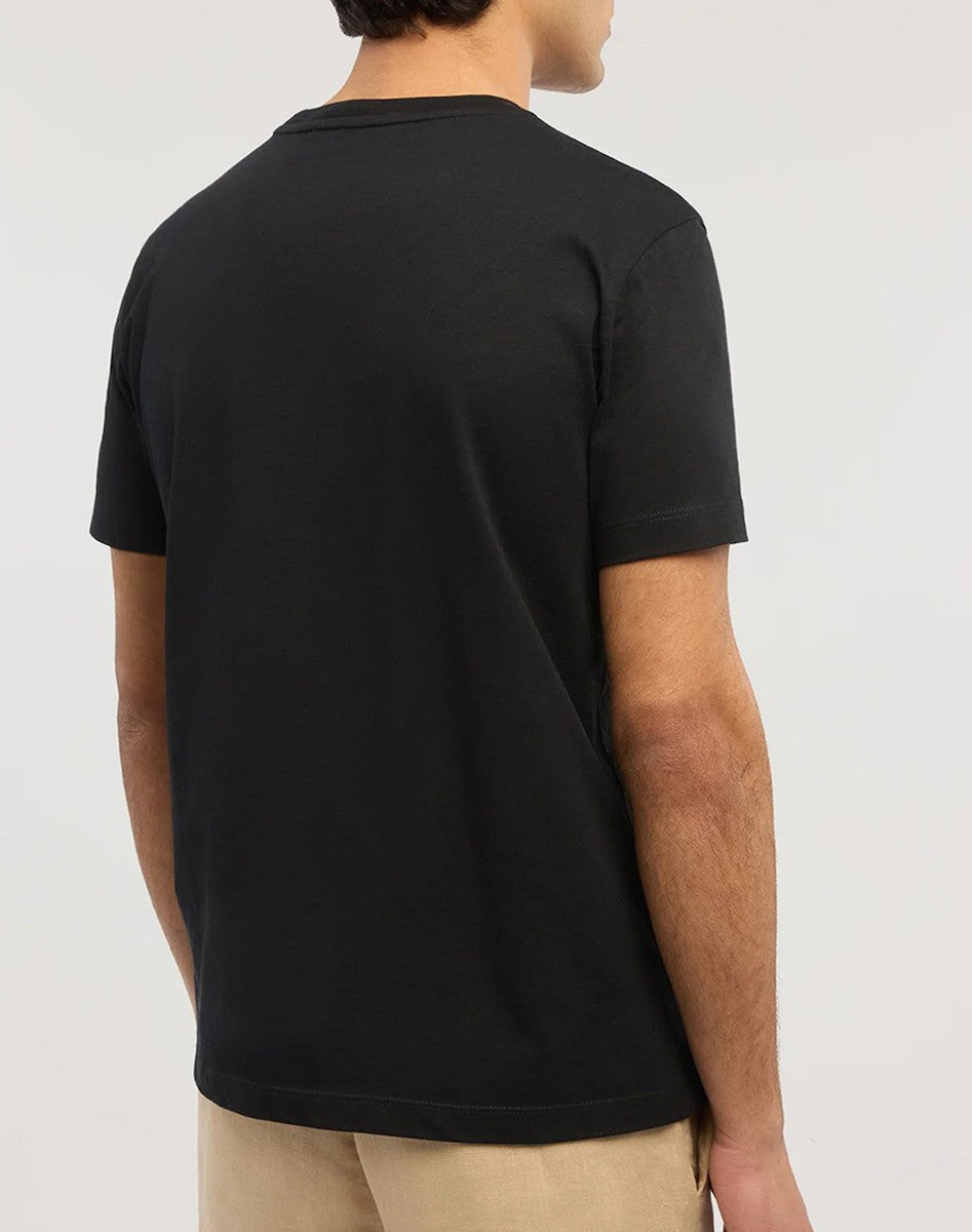 TRUSSARDI Ανδρικό T-Shirt Βαμβάκι/Ελαστάνη Μαύρο Regular Fit MTS14J02/033-BLACK 1824490
