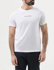 TRUSSARDI Ανδρικό T-Shirt Βαμβάκι/Ελαστάνη Λευκό Regular Fit MTS17J16/001-OPTICAL WHIT 1824485