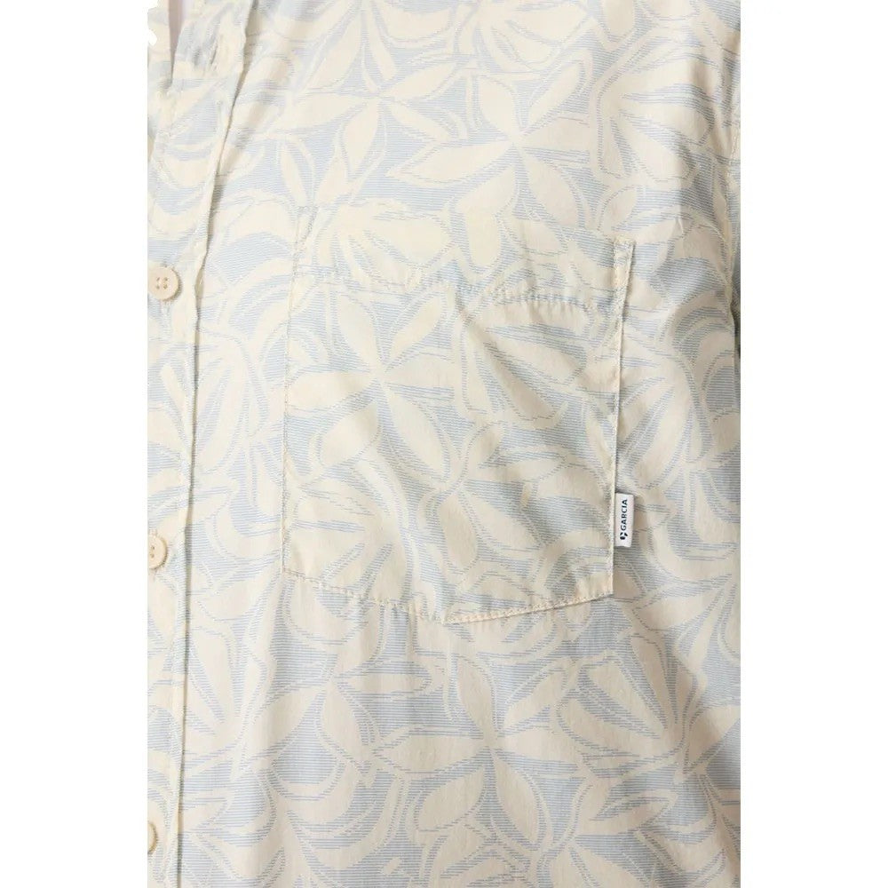 GARCIA Ανδρικό Πουκάμισο Βαμβάκι Λευκό Regular Fit GARCIAP261290-ANTIQUE WHITE 1825114