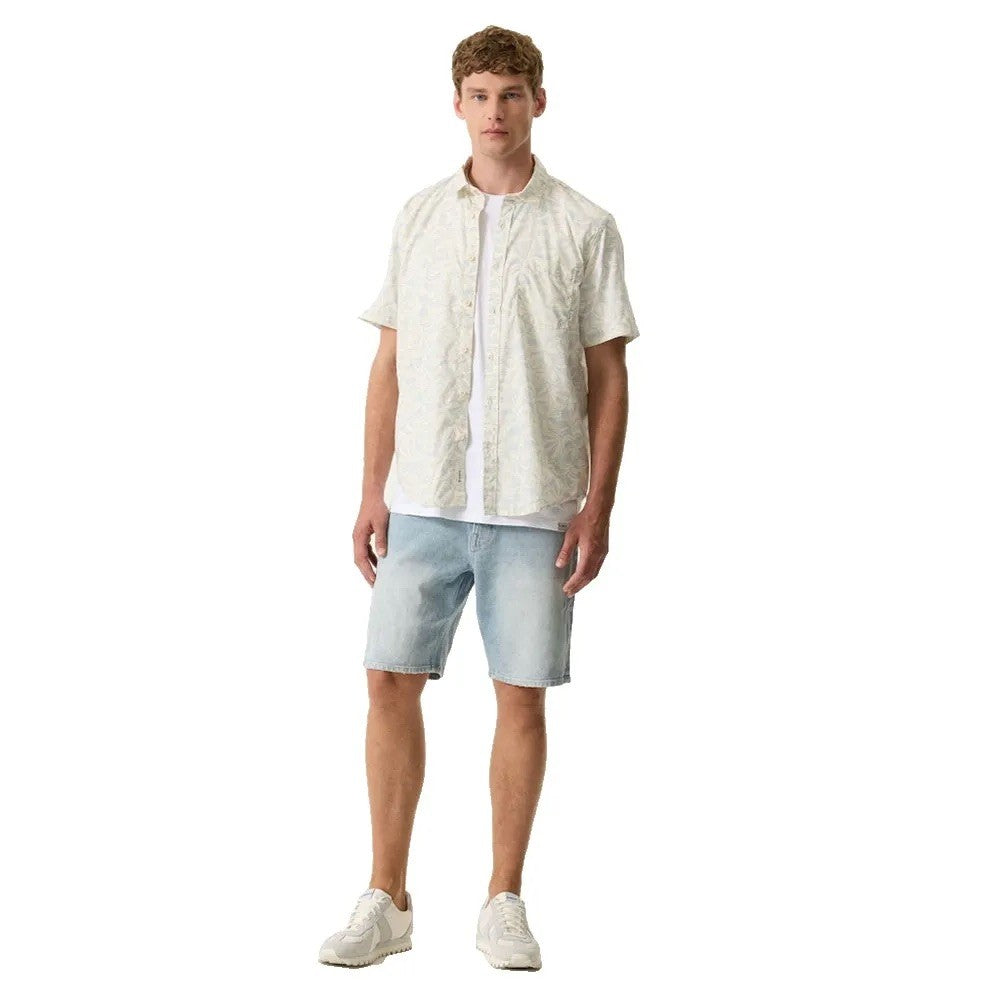 GARCIA Ανδρικό Πουκάμισο Βαμβάκι Λευκό Regular Fit GARCIAP261290-ANTIQUE WHITE 1825114