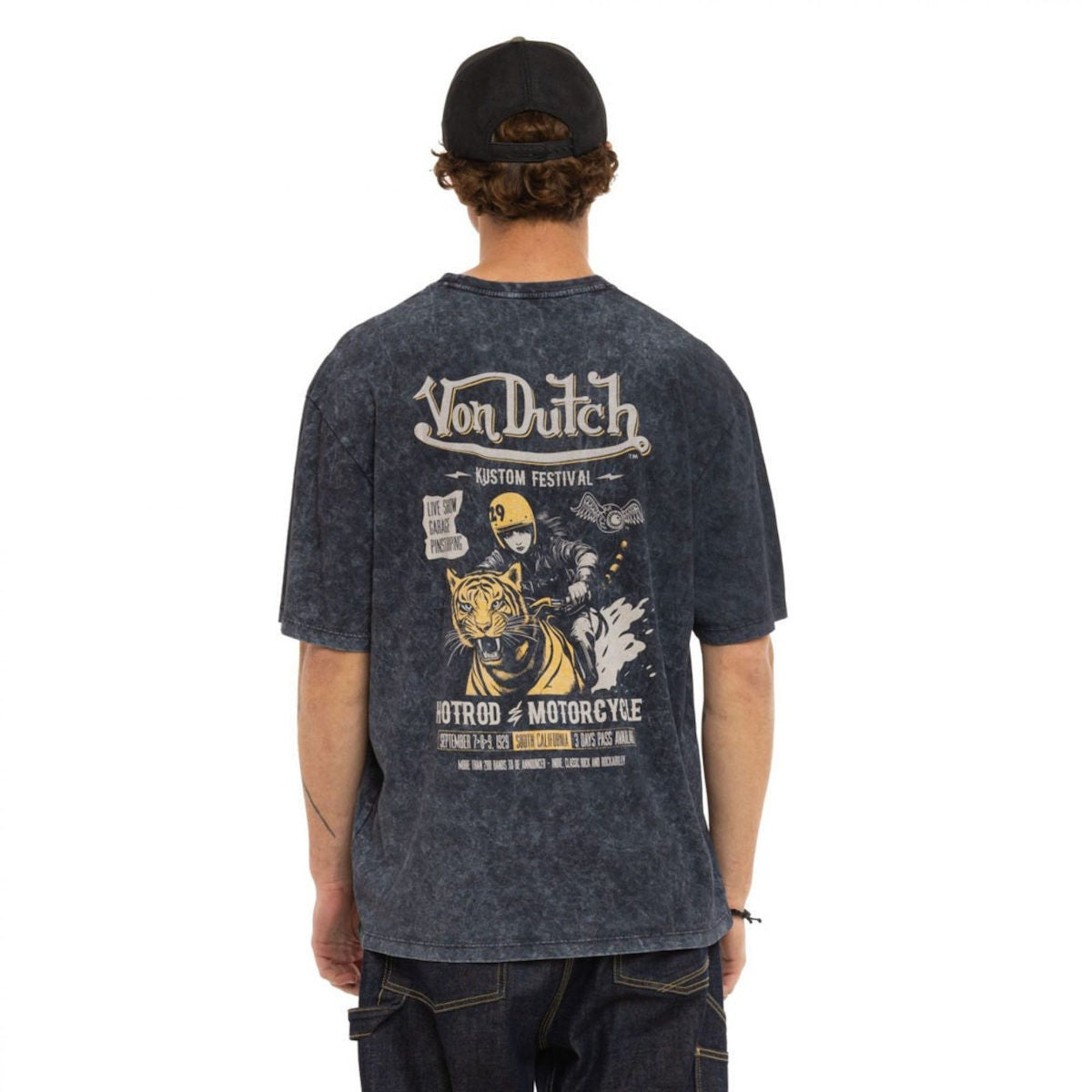 VON DUTCH Ανδρικό T-Shirt Βαμβάκι Γκρί VD/1/H/TR/PASS 126/GREY 1823519