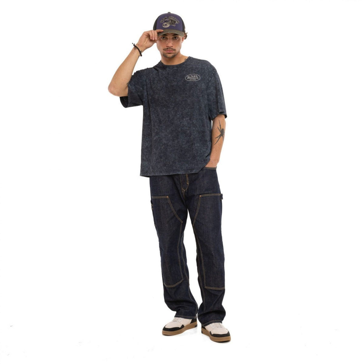 VON DUTCH Ανδρικό T-Shirt Βαμβάκι Γκρί VD/1/H/TR/PASS 126/GREY 1823519