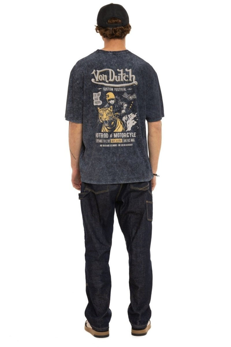 VON DUTCH Ανδρικό T-Shirt Βαμβάκι Γκρί VD/1/H/TR/PASS 126/GREY 1823519