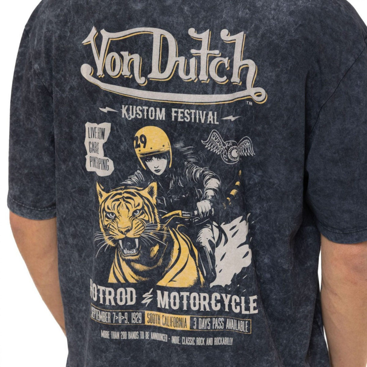 VON DUTCH Ανδρικό T-Shirt Βαμβάκι Γκρί VD/1/H/TR/PASS 126/GREY 1823519