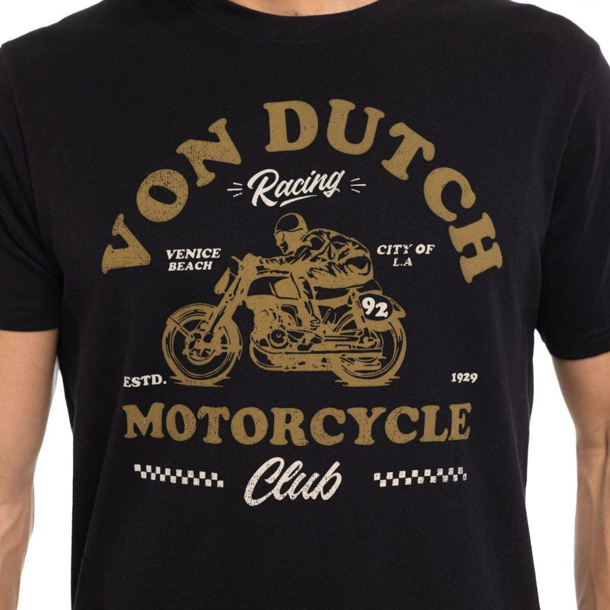 VON DUTCH Ανδρικό T-Shirt Βαμβάκι Μαύρο VD/1/TR/CITY/NR 126/BLACK 1823520