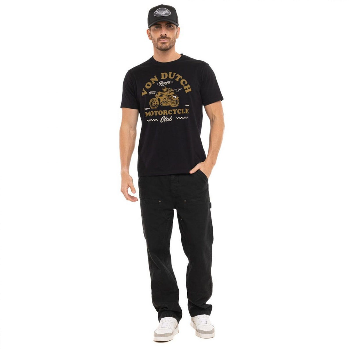 VON DUTCH Ανδρικό T-Shirt Βαμβάκι Μαύρο VD/1/TR/CITY/NR 126/BLACK 1823520