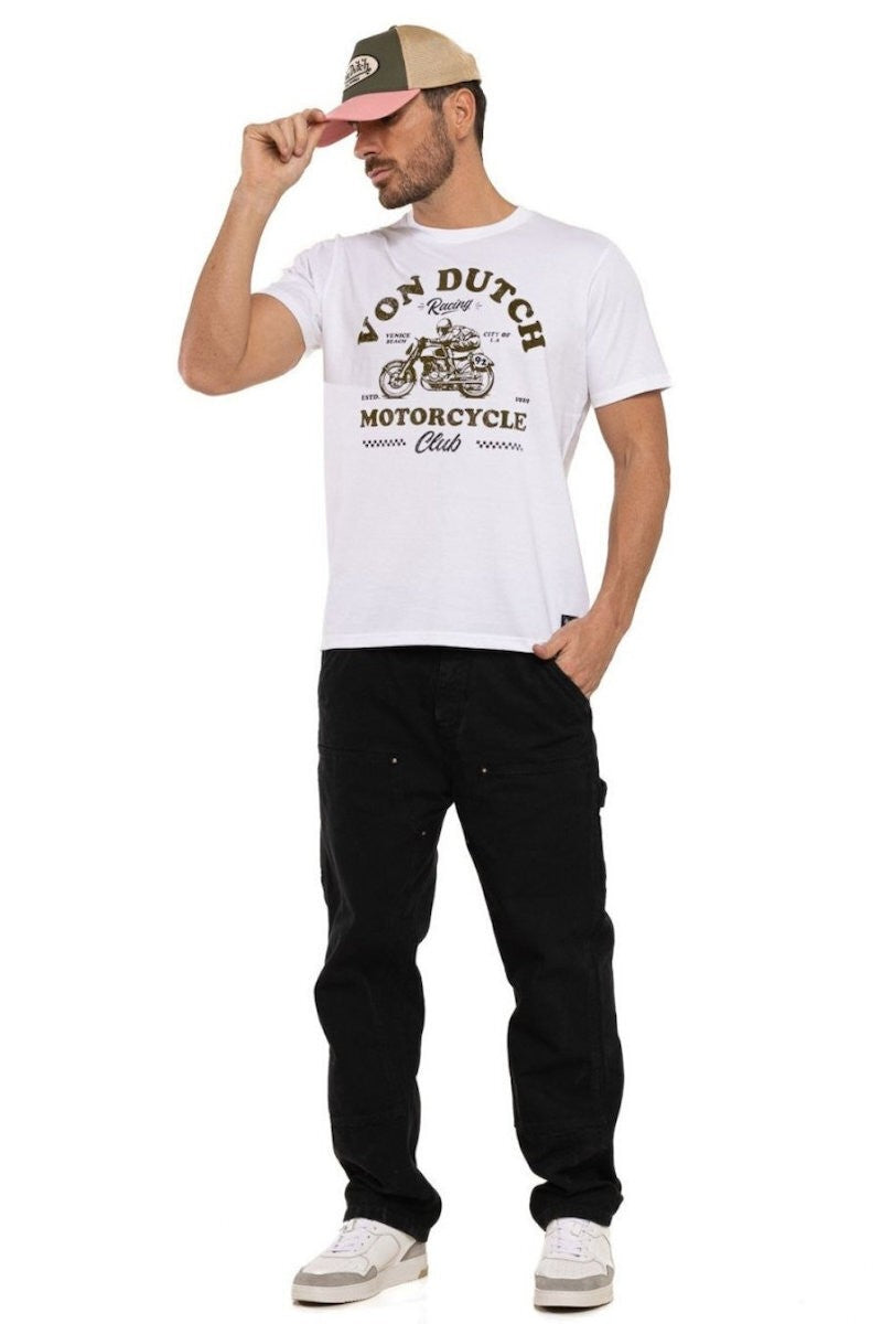 VON DUTCH Ανδρικό T-Shirt Βαμβάκι Λευκό VD/1/TR/CITY/W 126/WHITE 1823521
