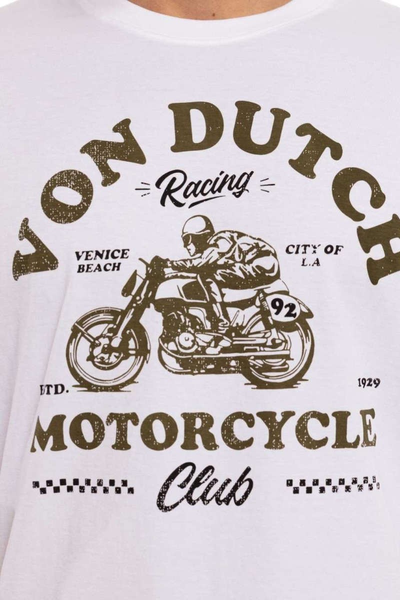 VON DUTCH Ανδρικό T-Shirt Βαμβάκι Λευκό VD/1/TR/CITY/W 126/WHITE 1823521