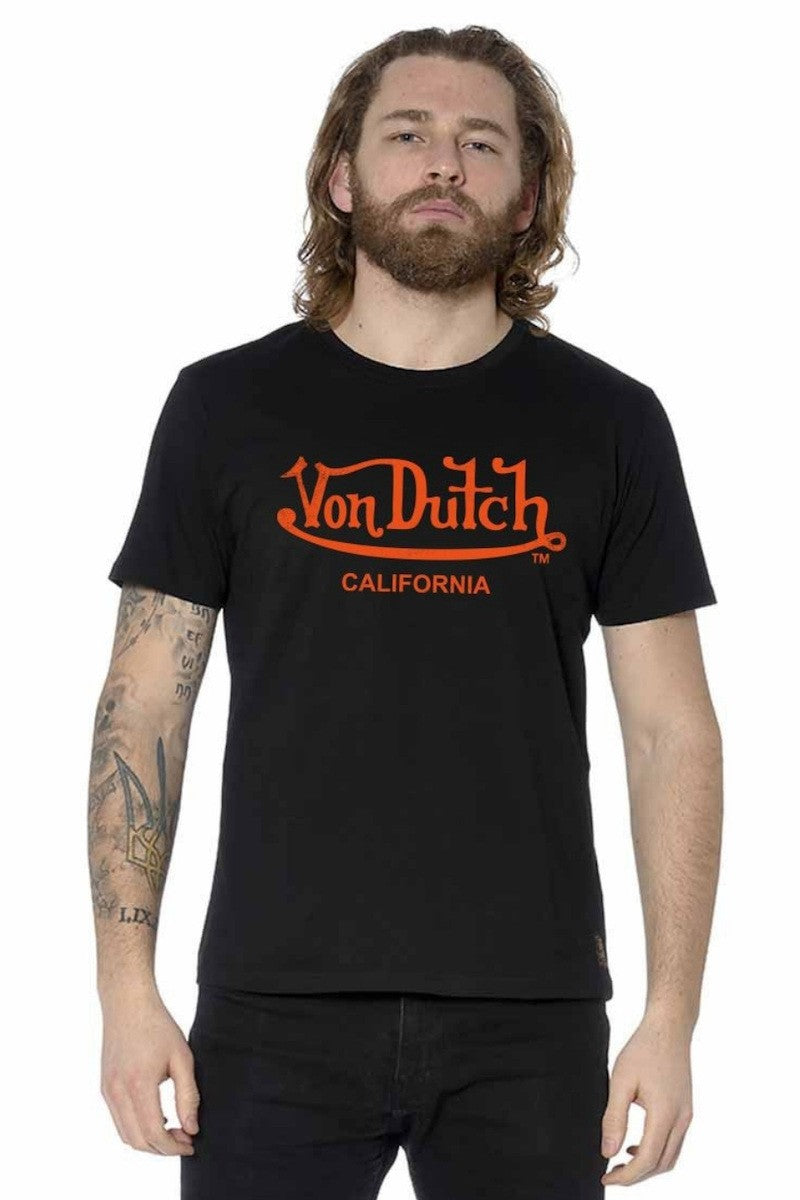VON DUTCH Ανδρικό T-Shirt Βαμβάκι Μαύρο VD/1/TSC/FIRST/NRO/BLACK 1803078