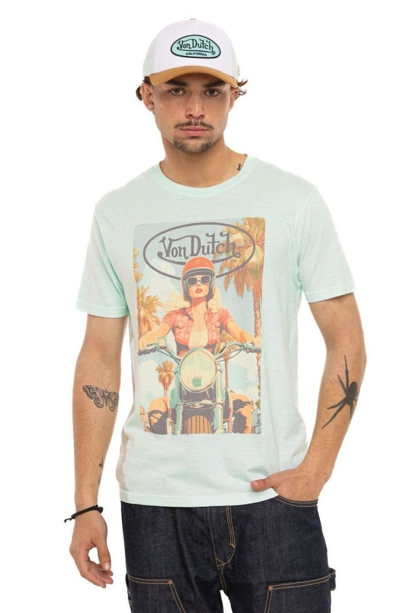 VON DUTCH Ανδρικό T-Shirt Βαμβάκι Γαλάζιο VD/1/TR/GIRLS3 126/BLUE 1825274