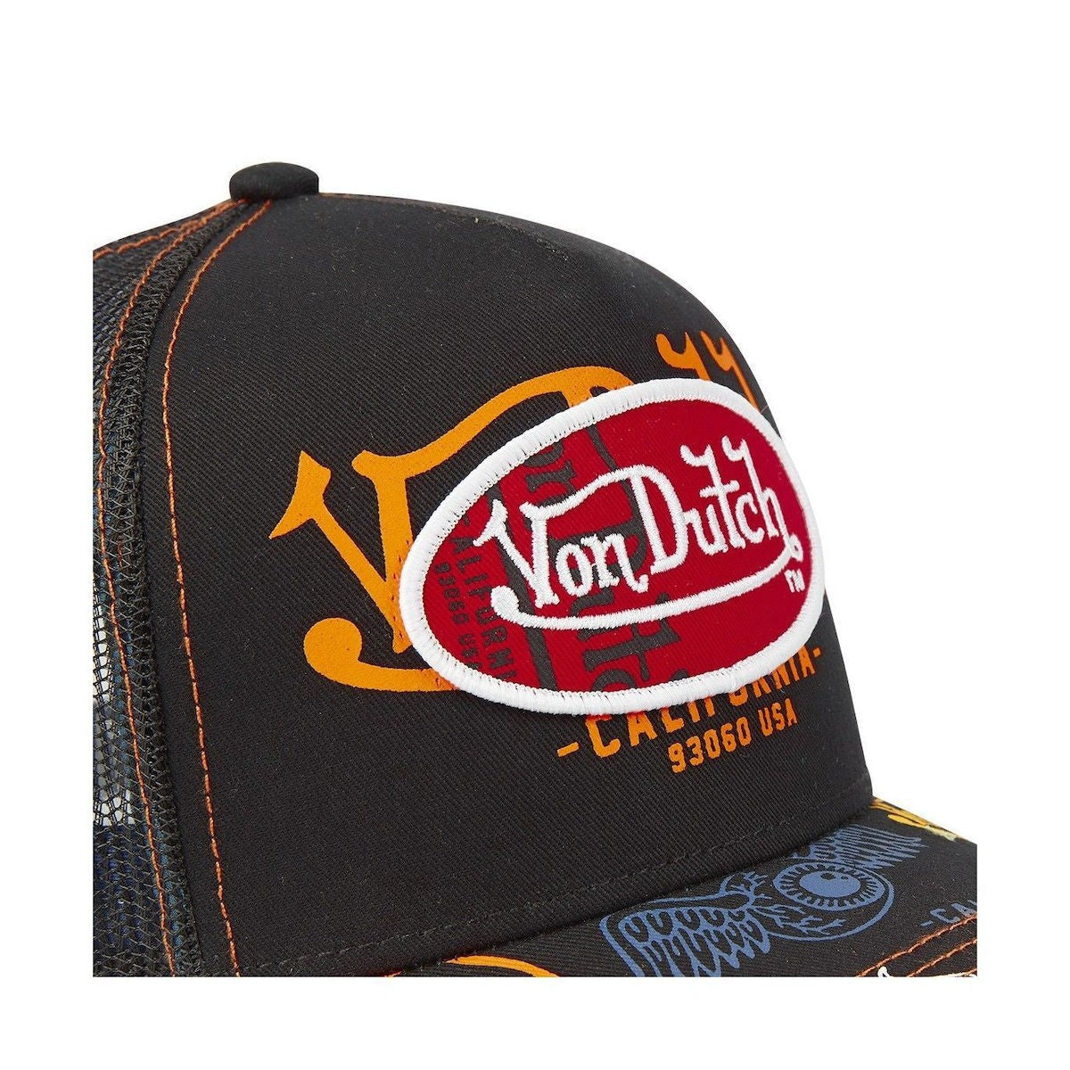 VON DUTCH Unisex Καπέλο Βαμβάκι/Πολυεστέρας Πολύχρωμο VD/0/CAS1/BRA/BLA2/MULTI 1823508