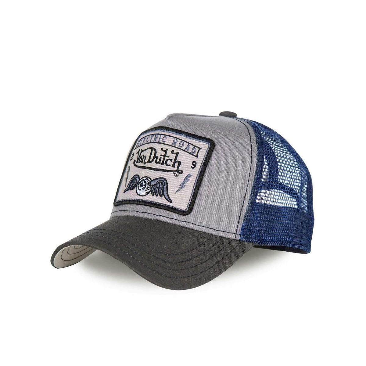 VON DUTCH Unisex Καπέλο Βαμβάκι/Πολυεστέρας Γκρί VD/0/CAS1/SQUARE3B/GREY 1823510