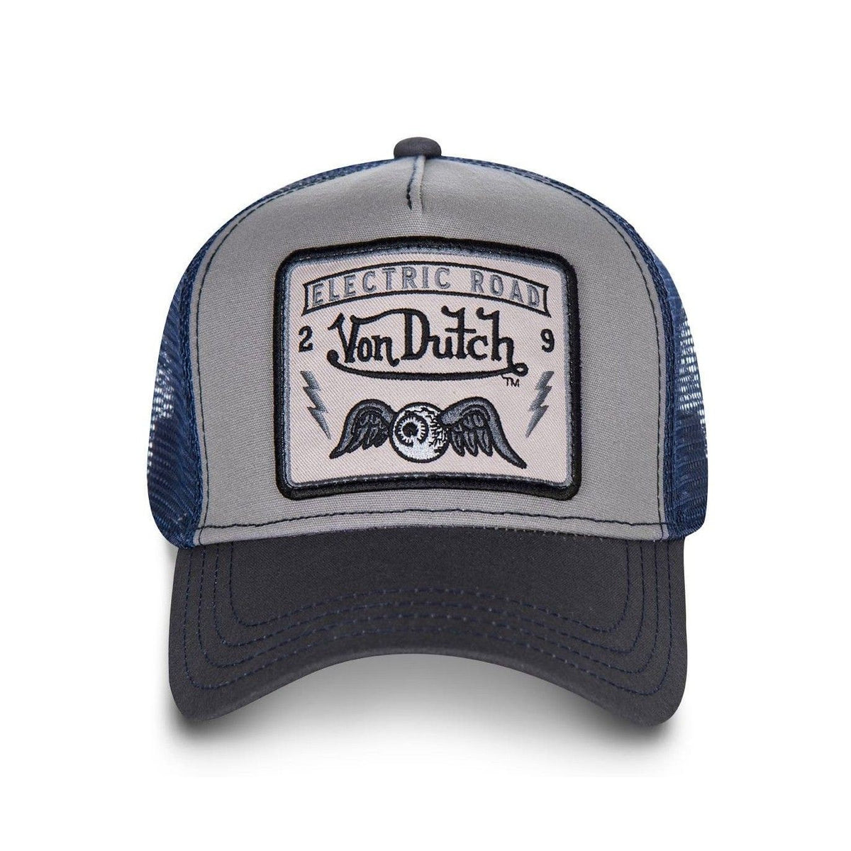 VON DUTCH Unisex Καπέλο Βαμβάκι/Πολυεστέρας Γκρί VD/0/CAS1/SQUARE3B/GREY 1823510