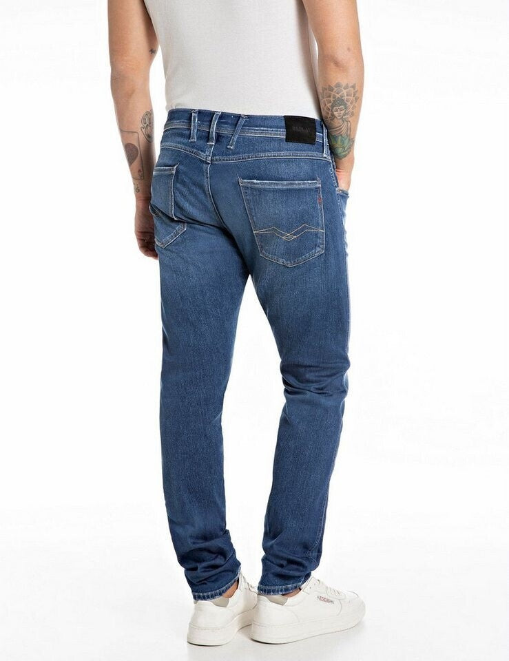 REPLAY Ανδρικό Παντελόνι Jeans ANBASS Βαμβάκι/Ελαστάνη Μπλε Slim Fit M914Y.000.87910A-007 DARK BLUE 1824993