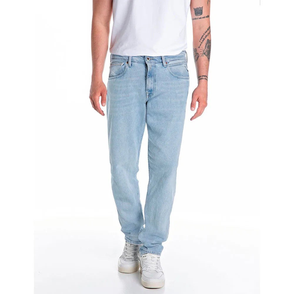 REPLAY Ανδρικό Παντελόνι Jeans GROOVER Βαμβάκι/Ελαστάνη Μπλε Regular Fit MA972R.000.519816-009 1810670