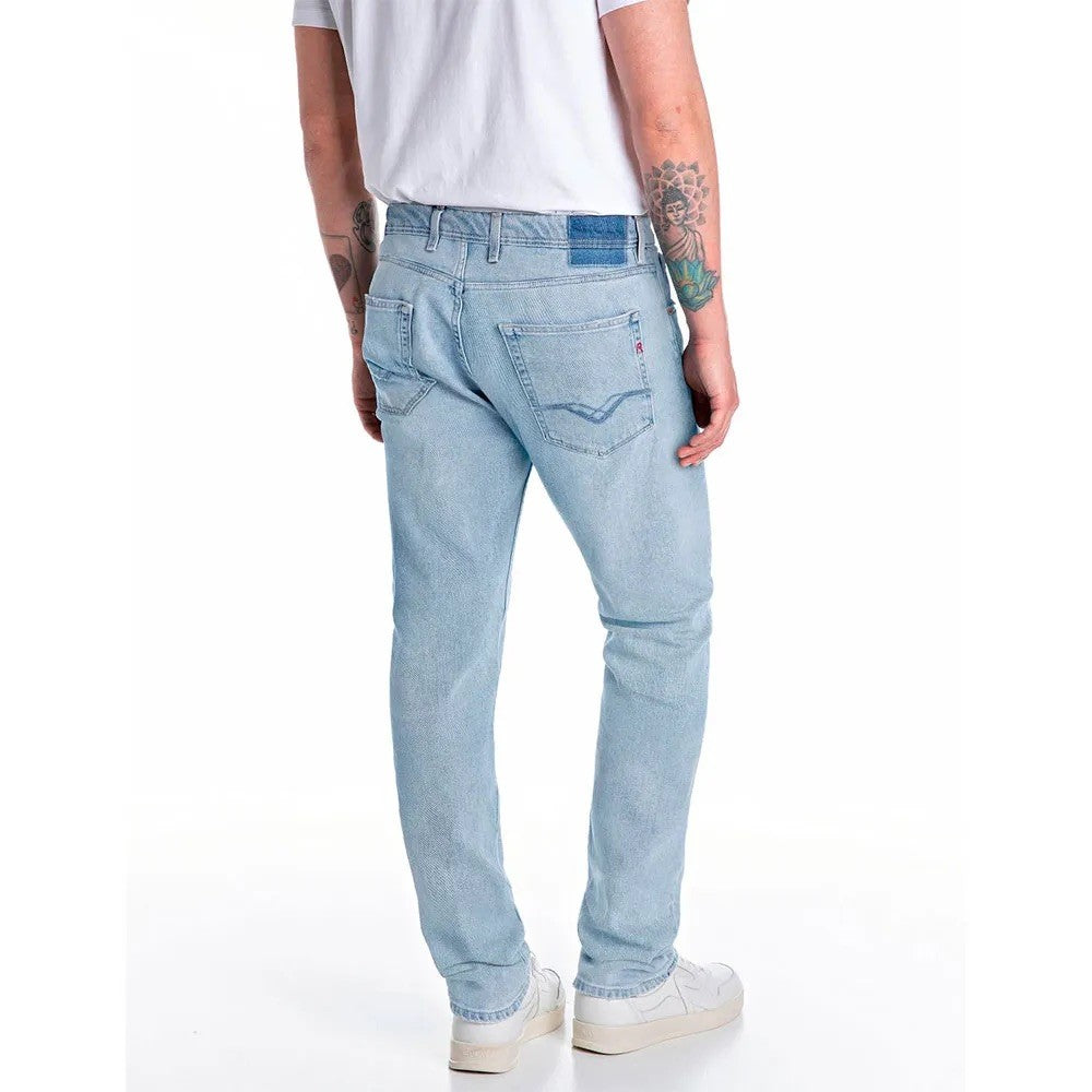 REPLAY Ανδρικό Παντελόνι Jeans GROOVER Βαμβάκι/Ελαστάνη Μπλε Regular Fit MA972R.000.519816-009 1810670
