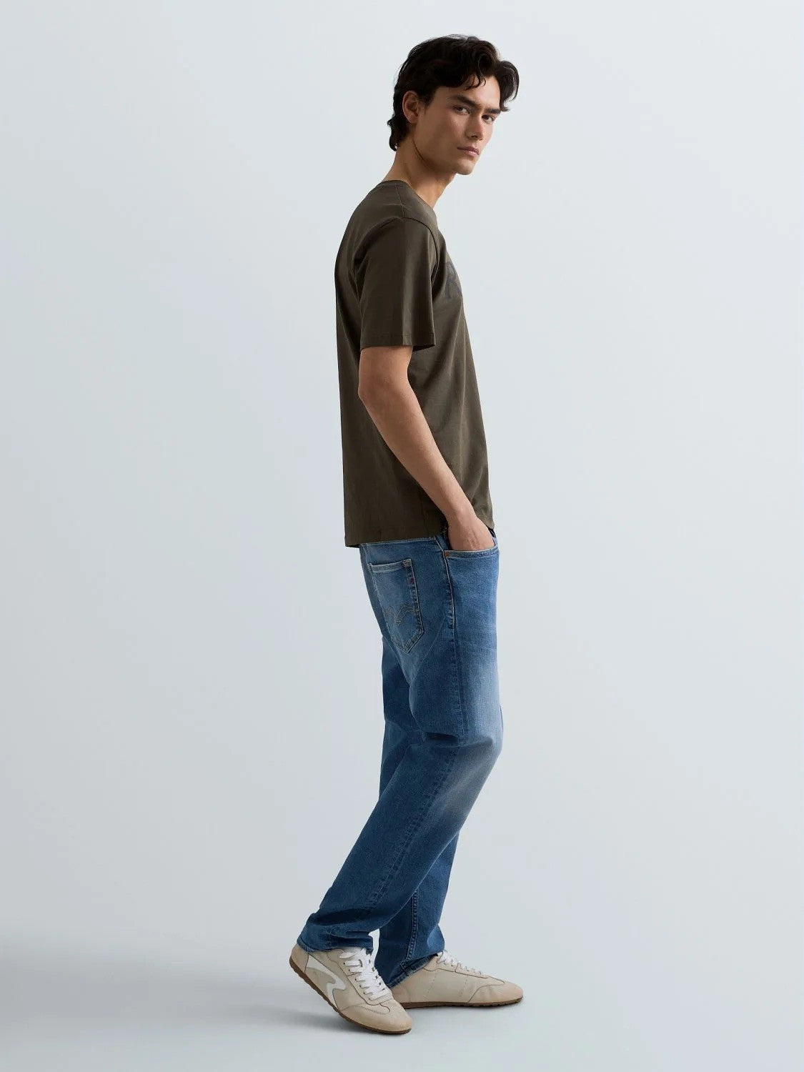 REPLAY Ανδρικό Παντελόνι Jeans Grover Βαμβάκι/Ελαστάνη Μπλε Regular Fit MA972.000.573844-007 MEDIUM BLUE 1824995