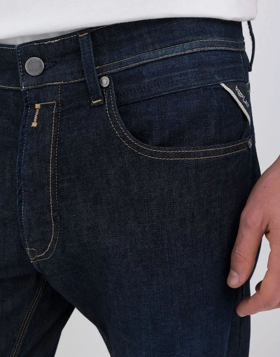 REPLAY Ανδρικό Παντελόνι Jeans WILLBI Βαμβάκι/Ελαστάνη Μπλέ Regular Fit M1008J.000.785150-DARK BLUE 1824437