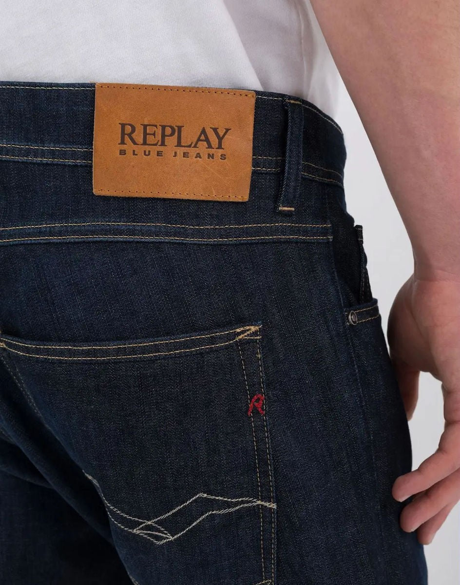 REPLAY Ανδρικό Παντελόνι Jeans WILLBI Βαμβάκι/Ελαστάνη Μπλέ Regular Fit M1008J.000.785150-DARK BLUE 1824437