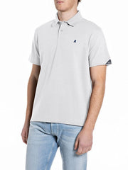 REPLAY Ανδρικό T-Shirt Polo Βαμβάκι/Ελαστάνη Λευκό Regular Fit M3431.000.21868.576-011 NATURAL WHITE 1823376