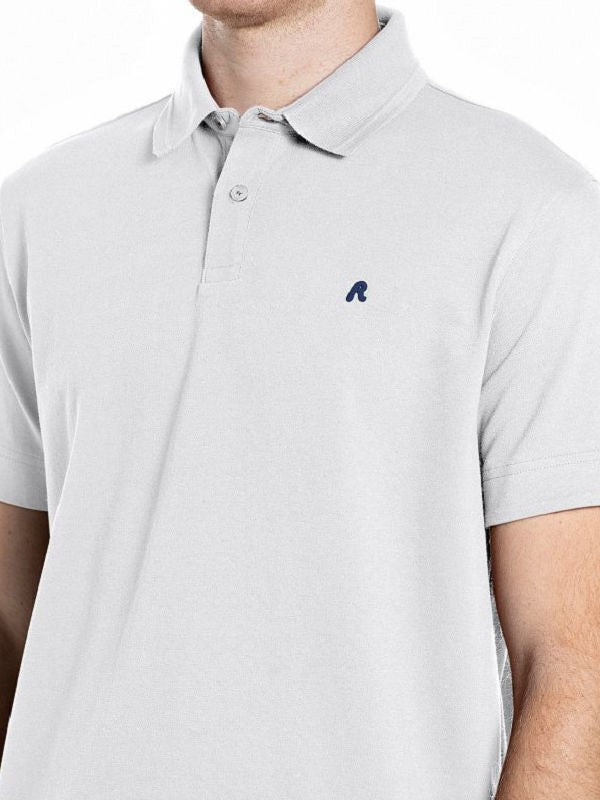 REPLAY Ανδρικό T-Shirt Polo Βαμβάκι/Ελαστάνη Λευκό Regular Fit M3431.000.21868.576-011 NATURAL WHITE 1823376