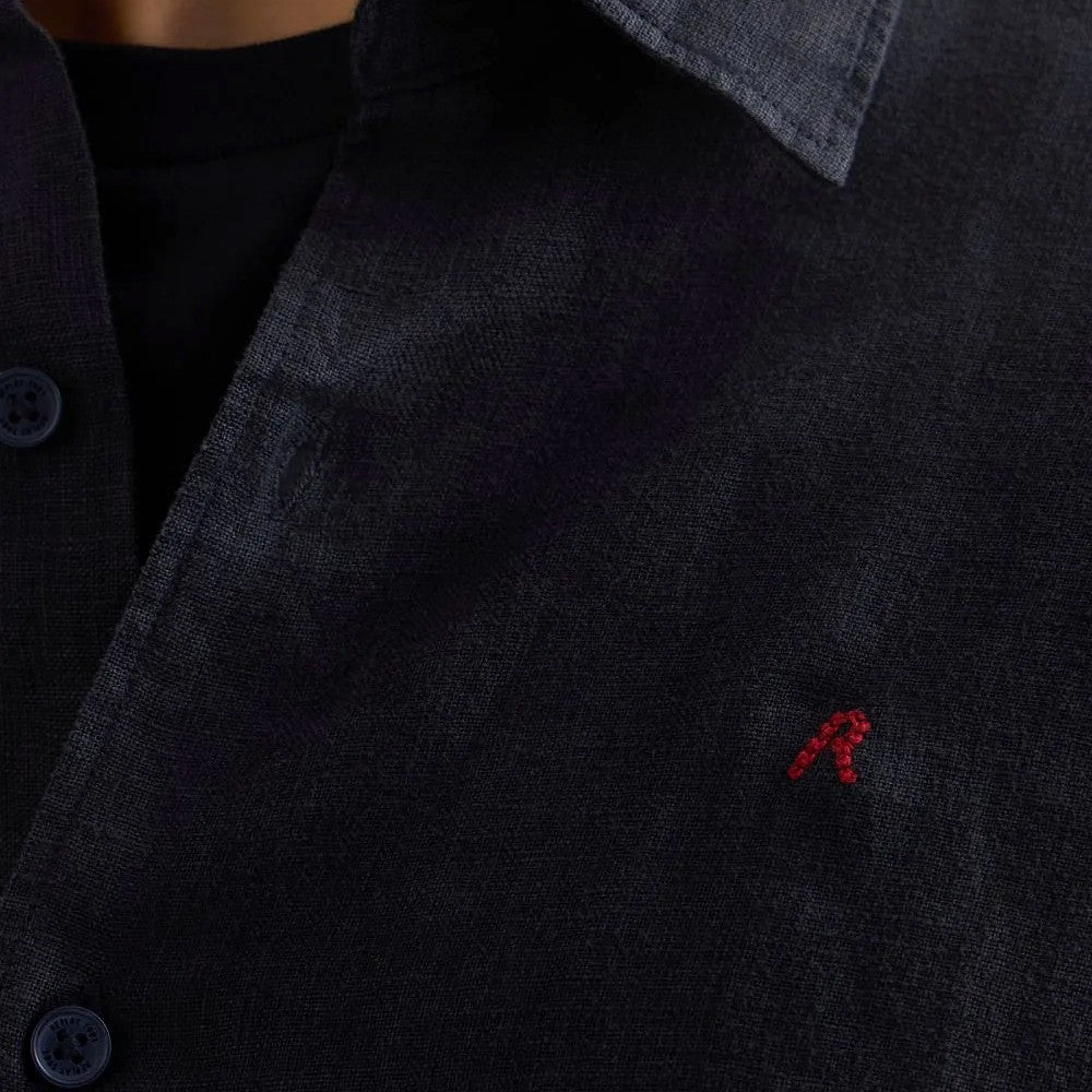 REPLAY Ανδρικό Πουκάμισο Floral Λινό Μπλέ Regular Fit M4159.000.81388B-211 PEWTER BLUE 1825623