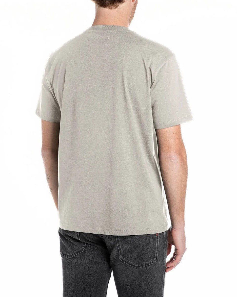 REPLAY Ανδρικό T-Shirt Βαμβάκι Μπέζ Regular Fit M3098.000.2660-858 BONE 1823385