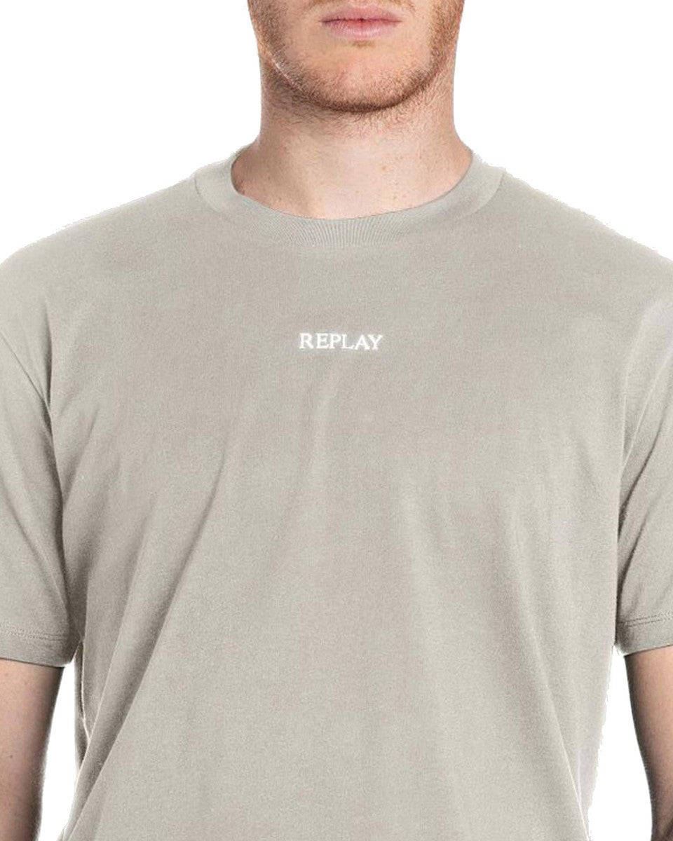 REPLAY Ανδρικό T-Shirt Βαμβάκι Μπέζ Regular Fit M3098.000.2660-858 BONE 1823385