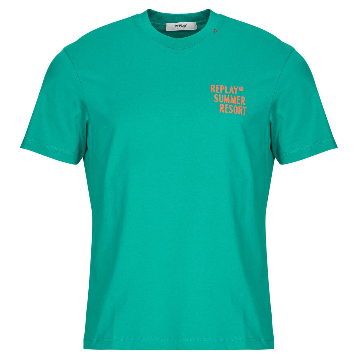 REPLAY Ανδρικό T-Shirt Βαμβάκι Πράσινο Regular Fit M3378.000.23608P-969 EMERALD 1824471