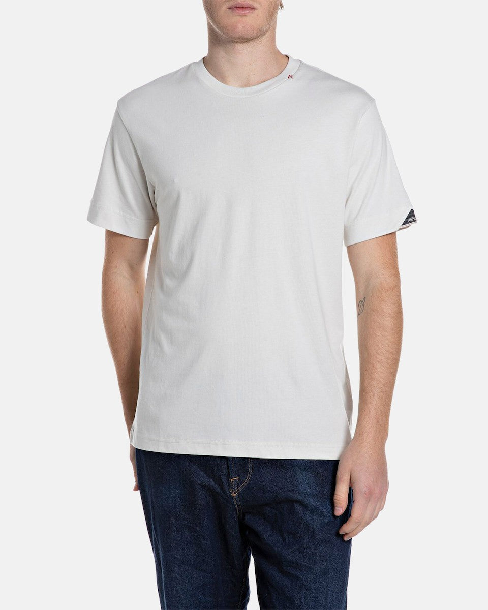 REPLAY Ανδρικό T-Shirt Βαμβάκι Λευκό Regular Fit M3379.000.23608P-409 IVORY 1824472