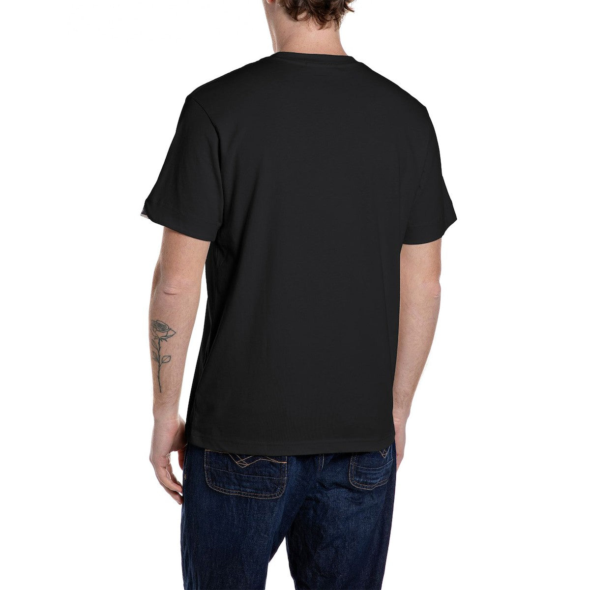 REPLAY Ανδρικό T-Shirt Βαμβάκι Μαύρο Regular Fit M3379.000.23608P-098 BLACK 1824472