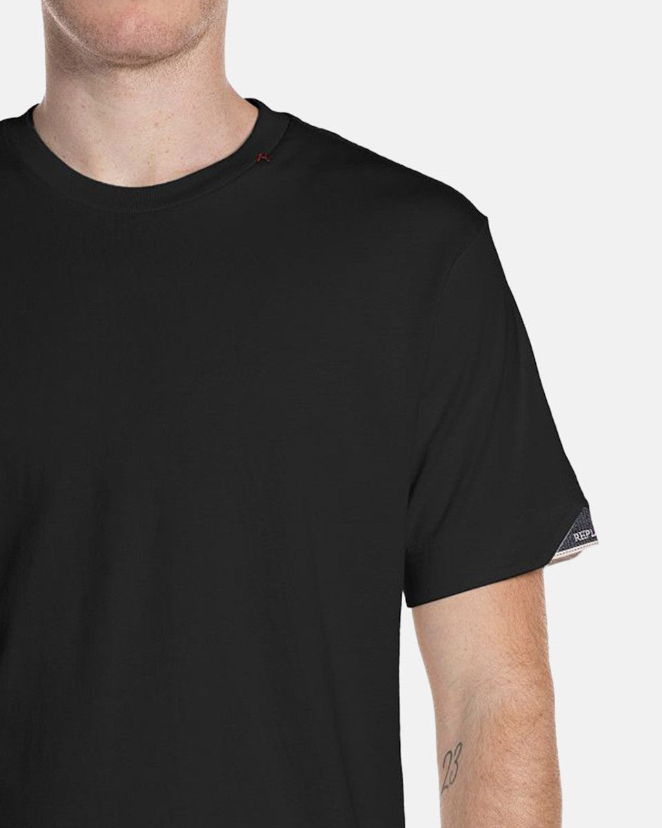 REPLAY Ανδρικό T-Shirt Βαμβάκι Μαύρο Regular Fit M3379.000.23608P-098 BLACK 1824472