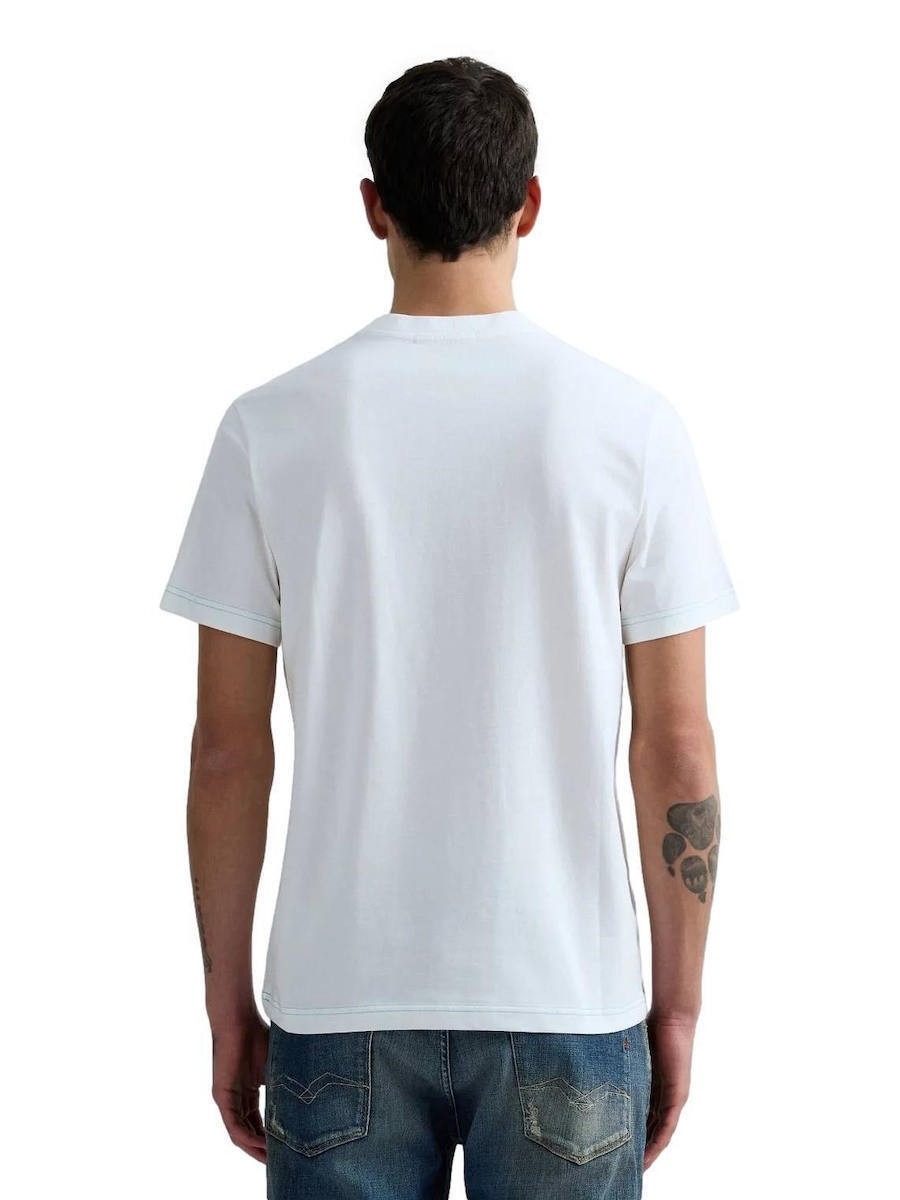 REPLAY Ανδρικό T-Shirt Βαμβάκι Λευκό Regular Fit M3385.000.23608P-011 NATURAL WHITE 1824473