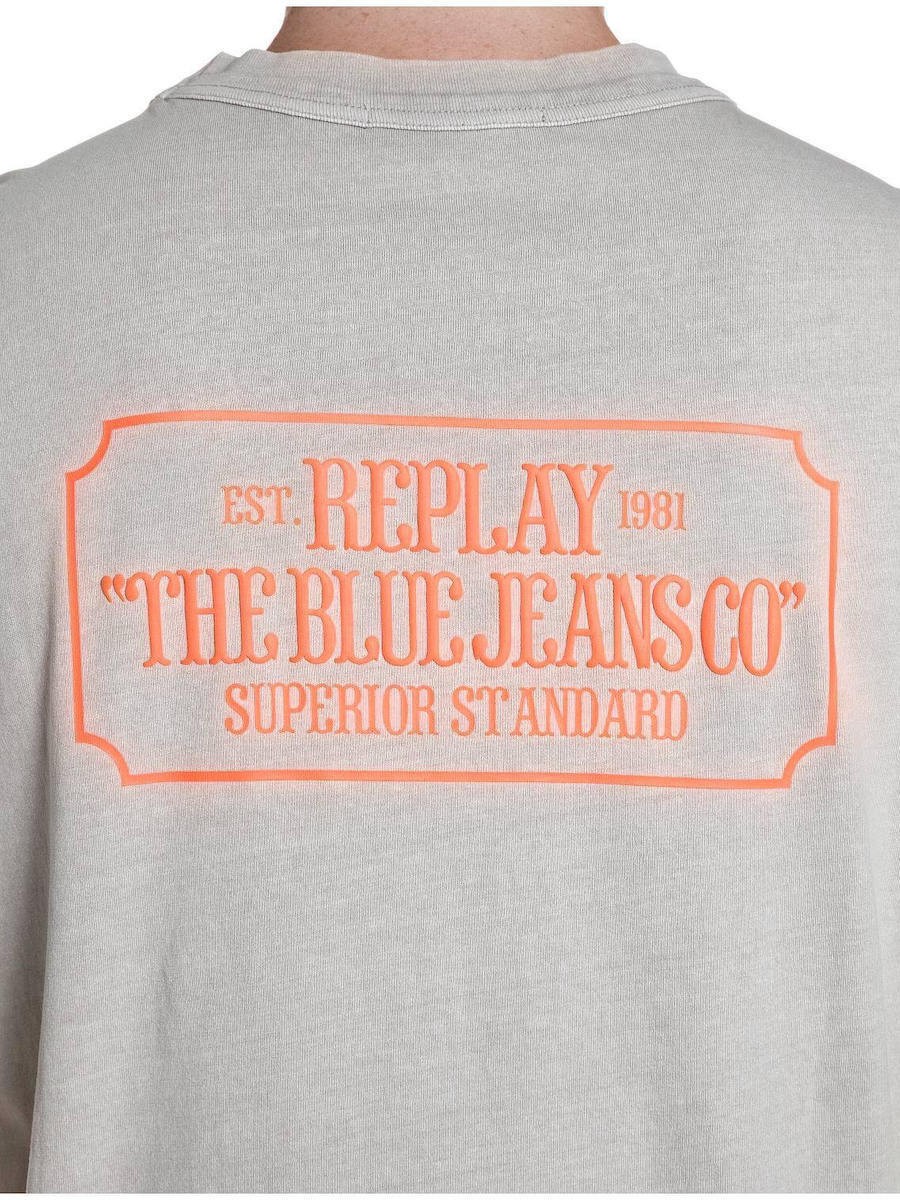 REPLAY Ανδρικό T-Shirt Βαμβάκι Γκρί Regular Fit M3398.000.22662N-772 PEARL GREY 1825217