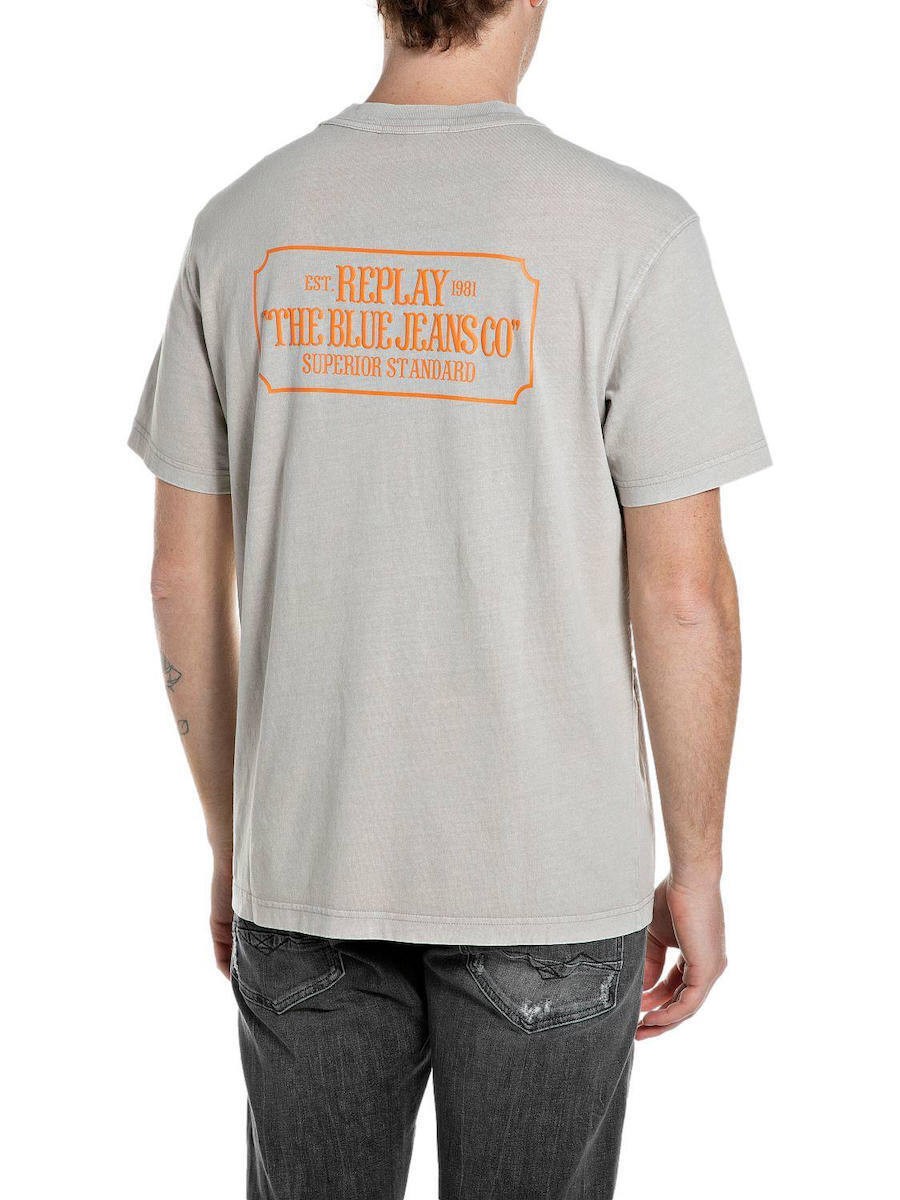 REPLAY Ανδρικό T-Shirt Βαμβάκι Γκρί Regular Fit M3398.000.22662N-772 PEARL GREY 1825217