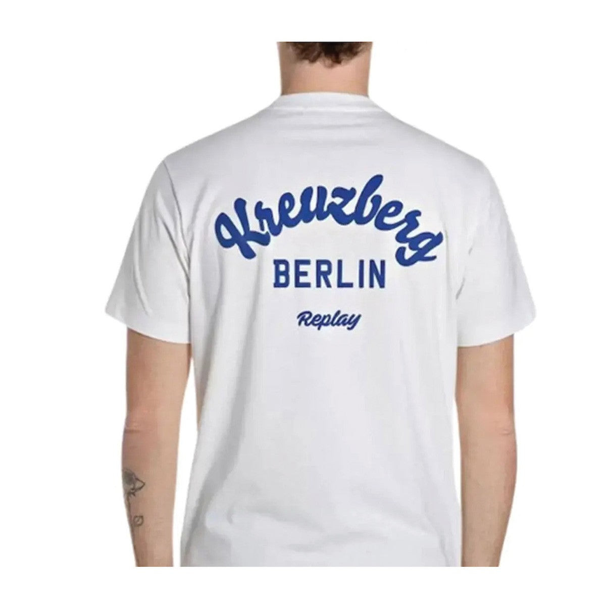 REPLAY Ανδρικό T-Shirt Βαμβάκι Λευκό Regular Fit M3536.000.23608P-011 NATURAL WHITE 1824476