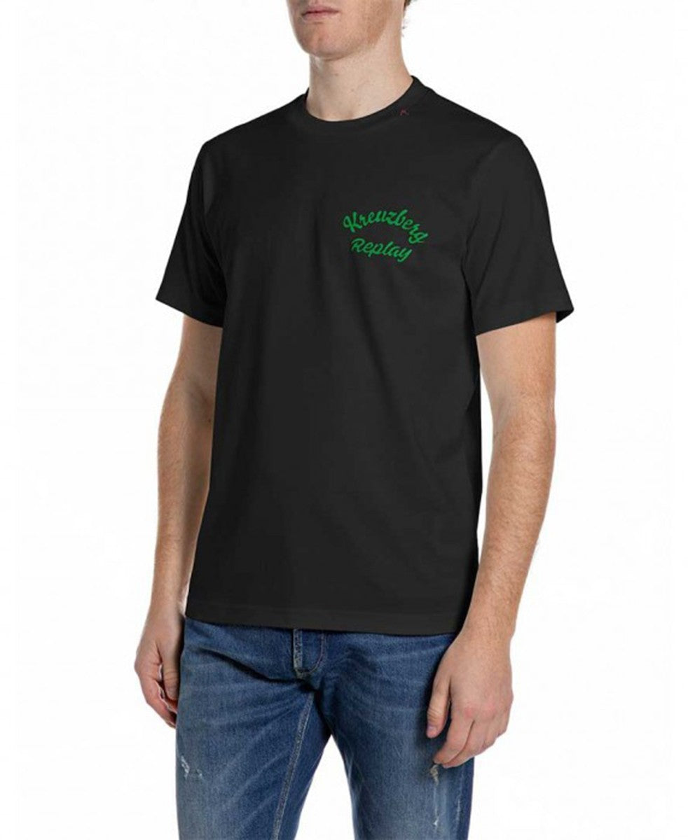 REPLAY Ανδρικό T-Shirt Βαμβάκι Μαύρο Regular Fit M3536.000.23608P-098 BLACK 1824476