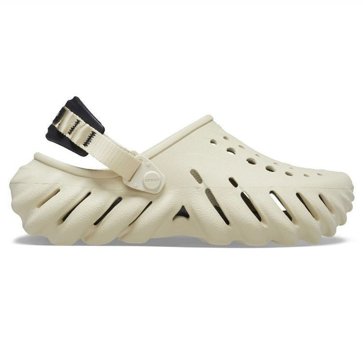 CROCS Unisex Ανατομικά Σαμπό Echo Clog Croslite Μπέζ/Μαύρο 207937-2YJ-Bone/Black 1815275