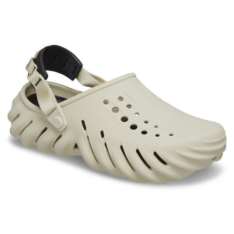 CROCS Unisex Ανατομικά Σαμπό Echo Clog Croslite Μπέζ/Μαύρο 207937-2YJ-Bone/Black 1815275