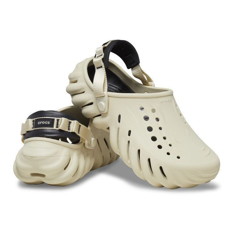 CROCS Unisex Ανατομικά Σαμπό Echo Clog Croslite Μπέζ/Μαύρο 207937-2YJ-Bone/Black 1815275